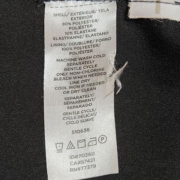 Ann Taylor Sheath Dress Black Burgundy Red Polka Dots Sleeveless Women's size 00 - Picture 8 of 11